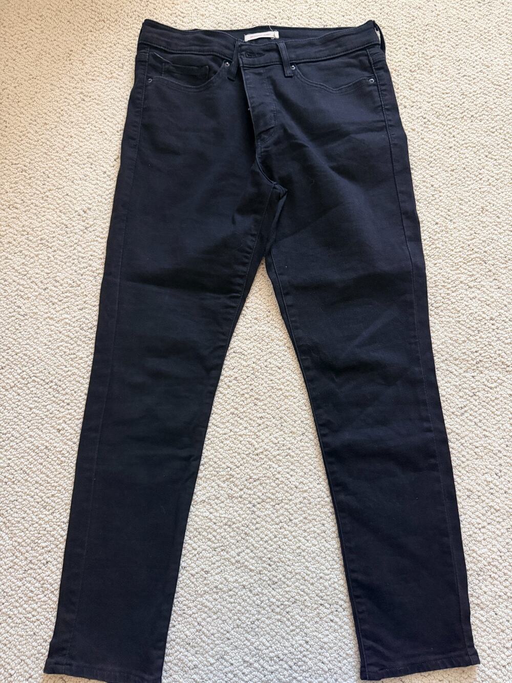 Levis 311 Shaping Skinny Jeans Womens Size 10 Black Ankle Mid Rise Stretch